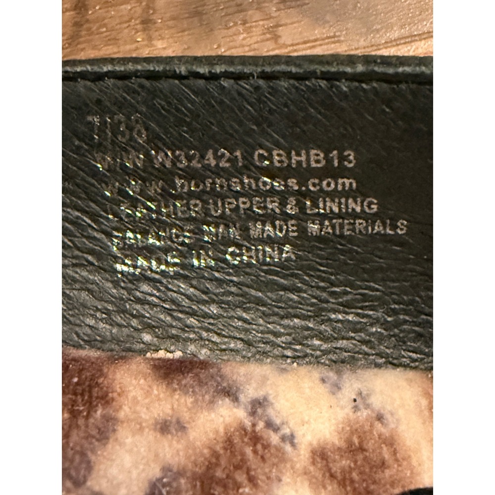 Born Lily Black Leather Ballet Flats Bow W32421 Sz 7 - Picture 5 of 8